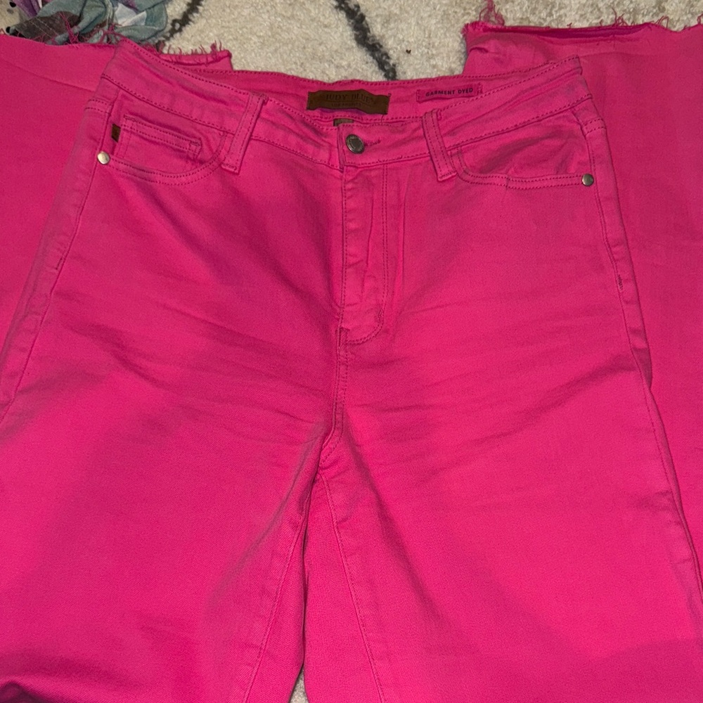 Judy Blue Vibrant Pink Flare Jeans